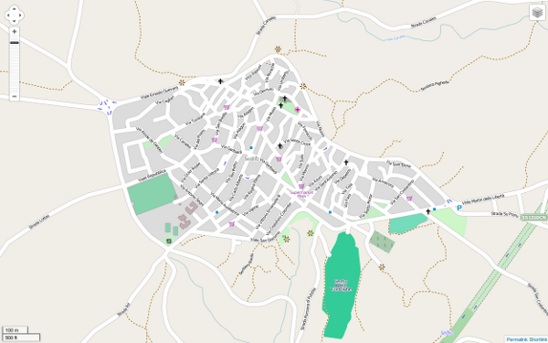 Immagine rappresentativa per: Vicoli e sentieri di Sedilo su OpenStreetMap
